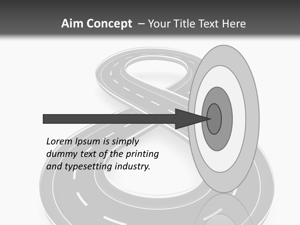 A Black And White Road Powerpoint Presentation PowerPoint Template