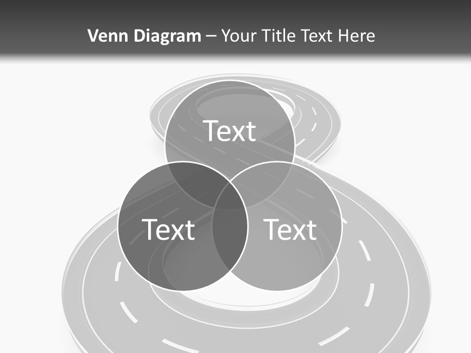 A Black And White Road Powerpoint Presentation PowerPoint Template