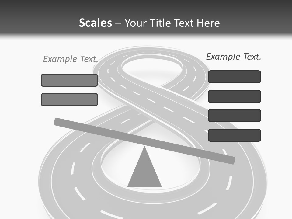 A Black And White Road Powerpoint Presentation PowerPoint Template