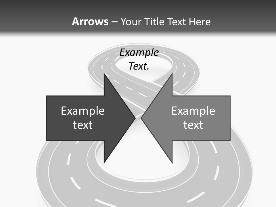 A Black And White Road Powerpoint Presentation PowerPoint Template