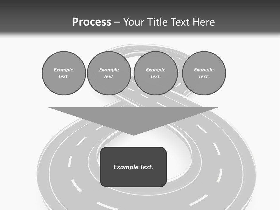 A Black And White Road Powerpoint Presentation PowerPoint Template