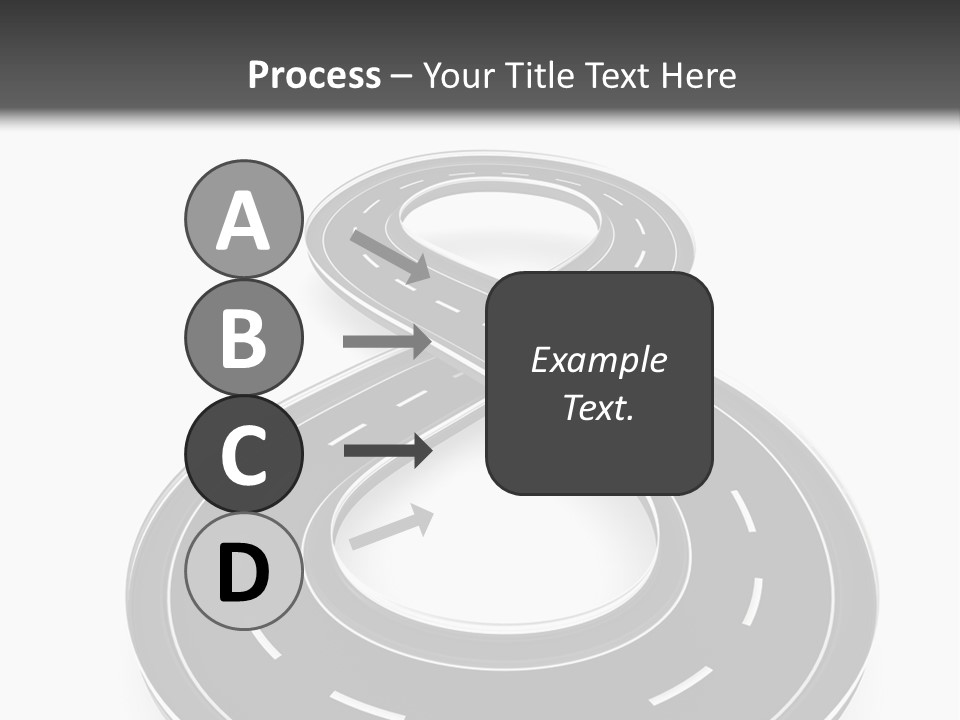 A Black And White Road Powerpoint Presentation PowerPoint Template