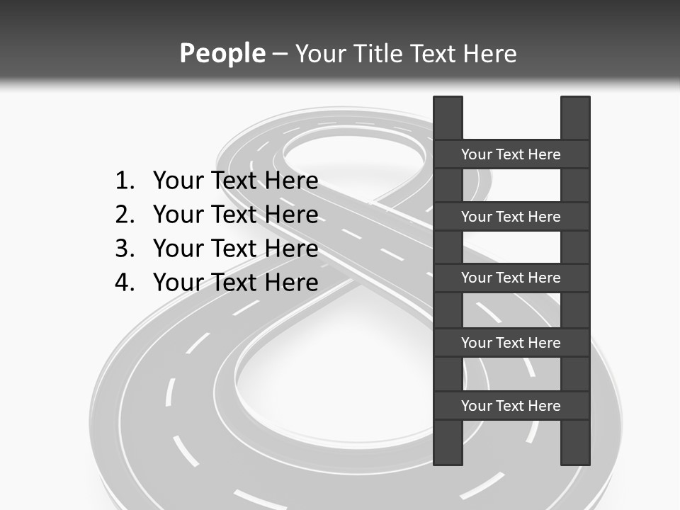 A Black And White Road Powerpoint Presentation PowerPoint Template