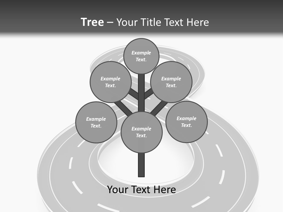 A Black And White Road Powerpoint Presentation PowerPoint Template