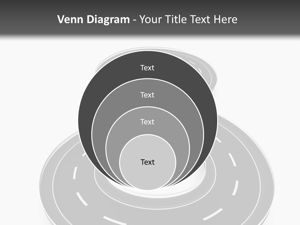 A Black And White Road Powerpoint Presentation PowerPoint Template