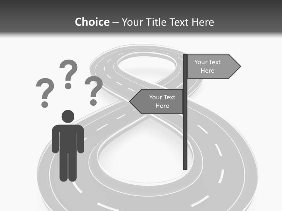 A Black And White Road Powerpoint Presentation PowerPoint Template