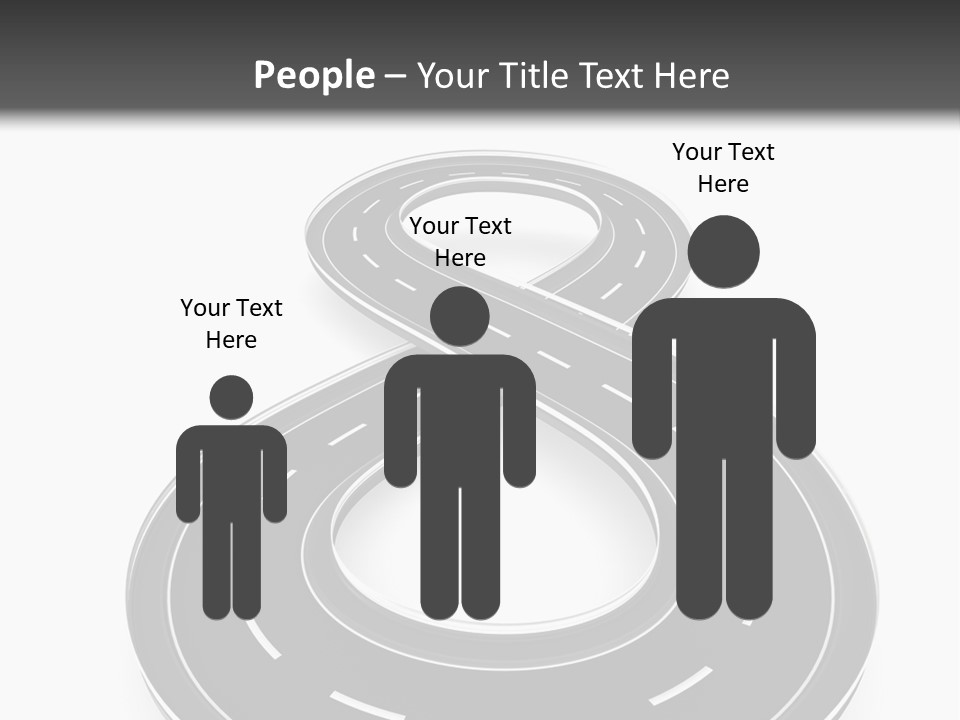 A Black And White Road Powerpoint Presentation PowerPoint Template