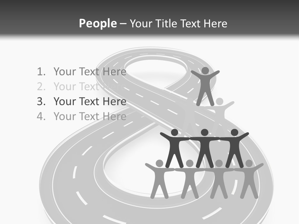 A Black And White Road Powerpoint Presentation PowerPoint Template