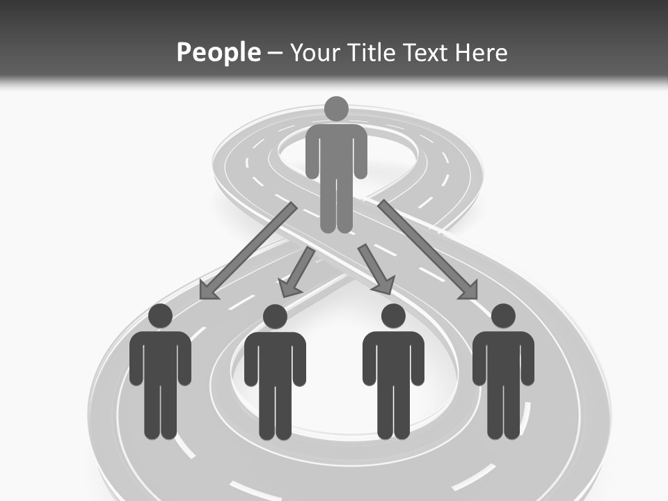 A Black And White Road Powerpoint Presentation PowerPoint Template