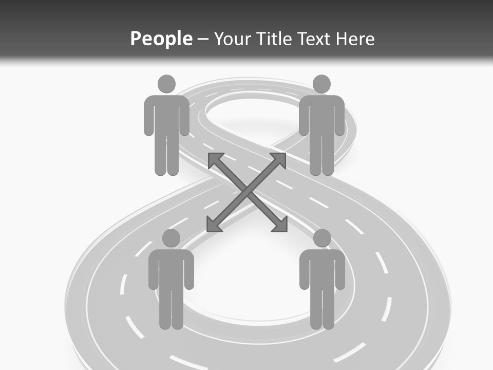 A Black And White Road Powerpoint Presentation PowerPoint Template