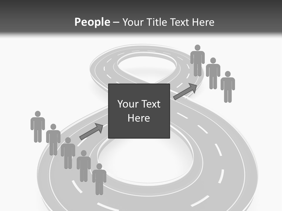 A Black And White Road Powerpoint Presentation PowerPoint Template