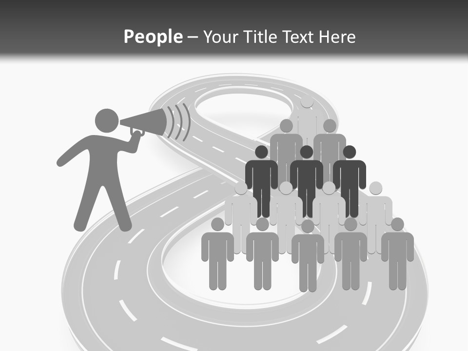 A Black And White Road Powerpoint Presentation PowerPoint Template