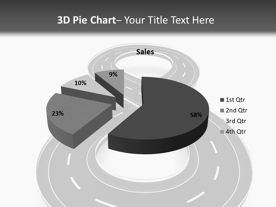 A Black And White Road Powerpoint Presentation PowerPoint Template
