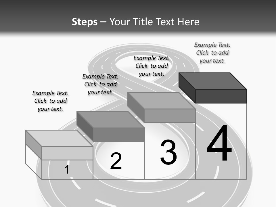 A Black And White Road Powerpoint Presentation PowerPoint Template