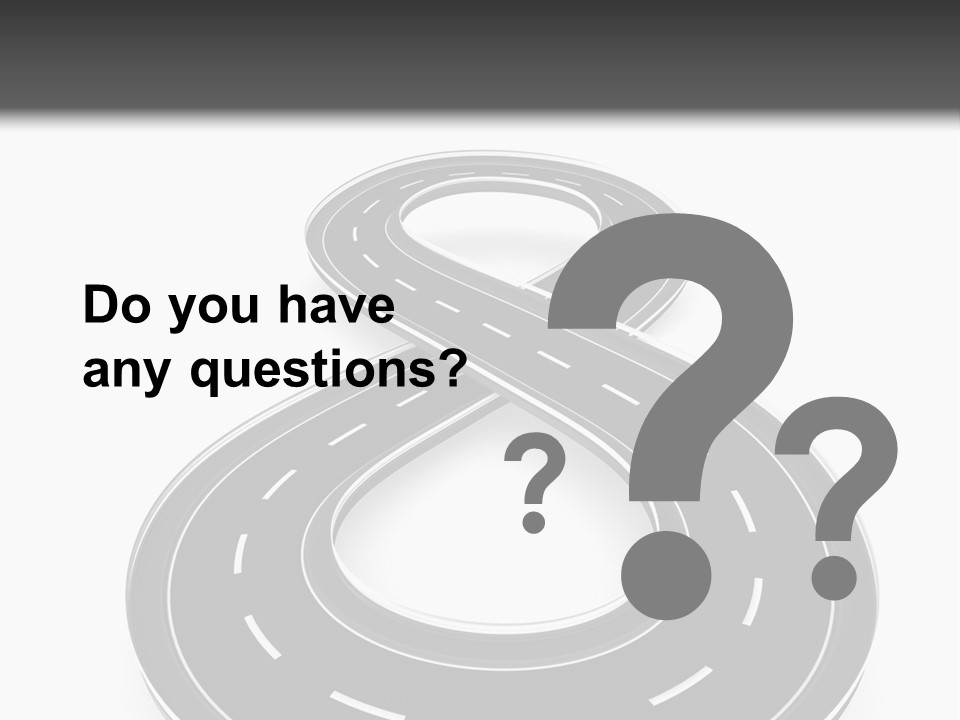 A Black And White Road Powerpoint Presentation PowerPoint Template