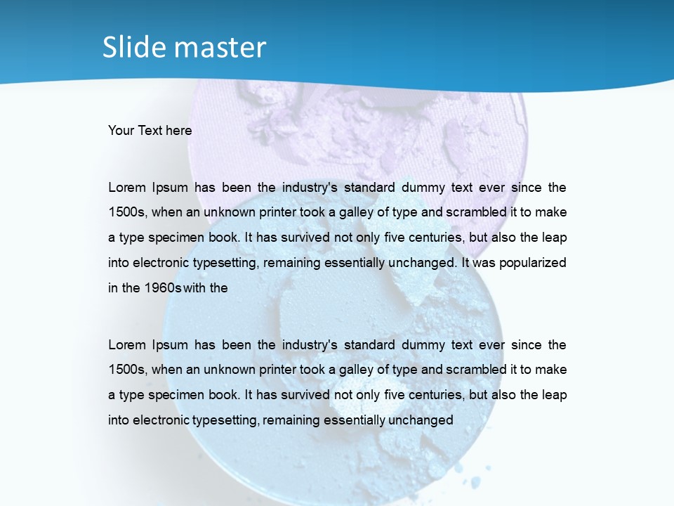 Makeup White Purple PowerPoint Template