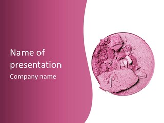 A Pink Powder With A White Background PowerPoint Template
