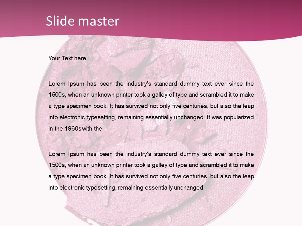 A Pink Powder With A White Background PowerPoint Template