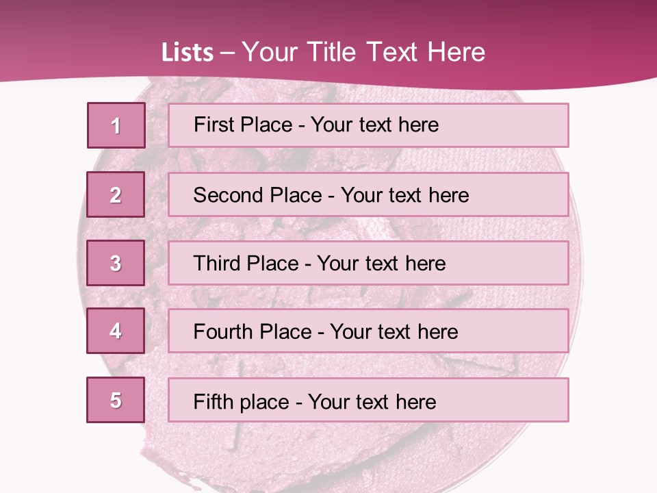 A Pink Powder With A White Background PowerPoint Template