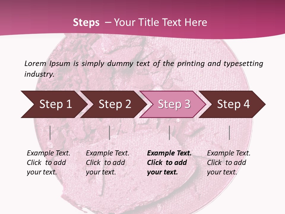 A Pink Powder With A White Background PowerPoint Template