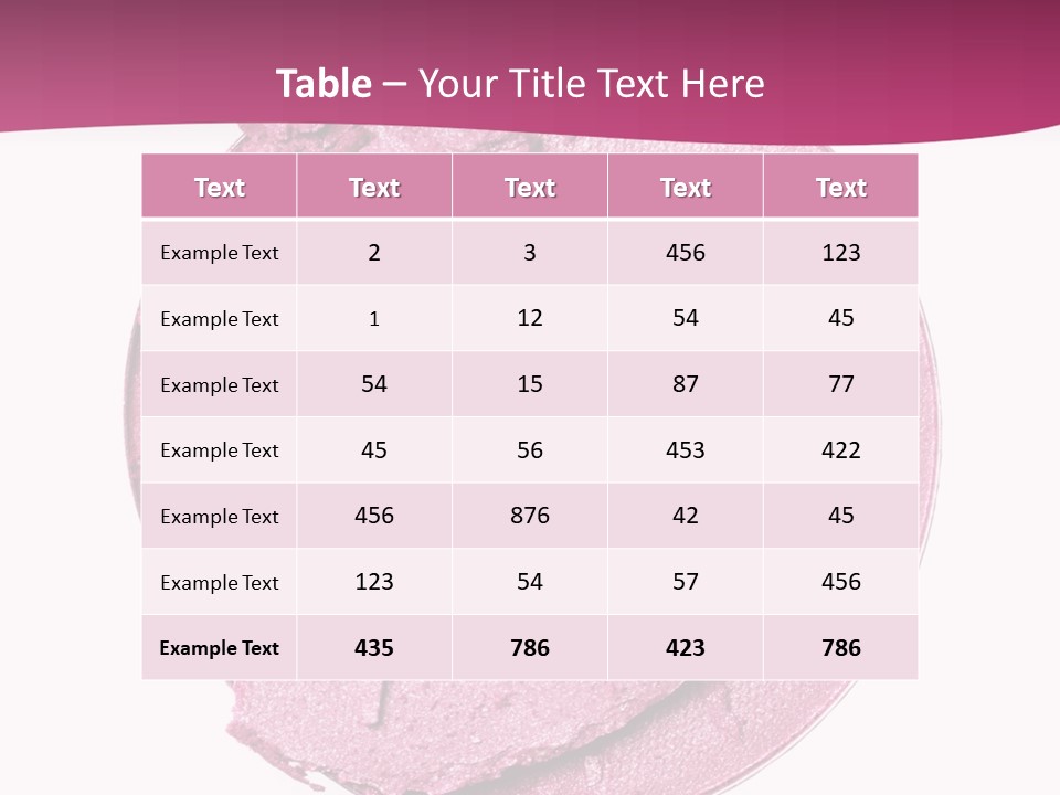 A Pink Powder With A White Background PowerPoint Template