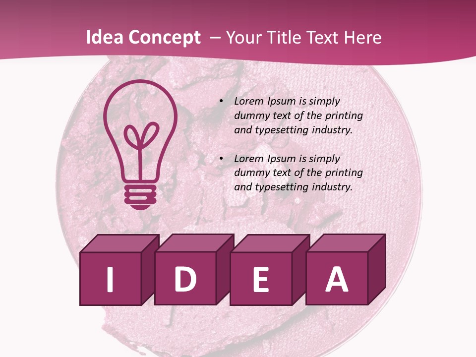 A Pink Powder With A White Background PowerPoint Template