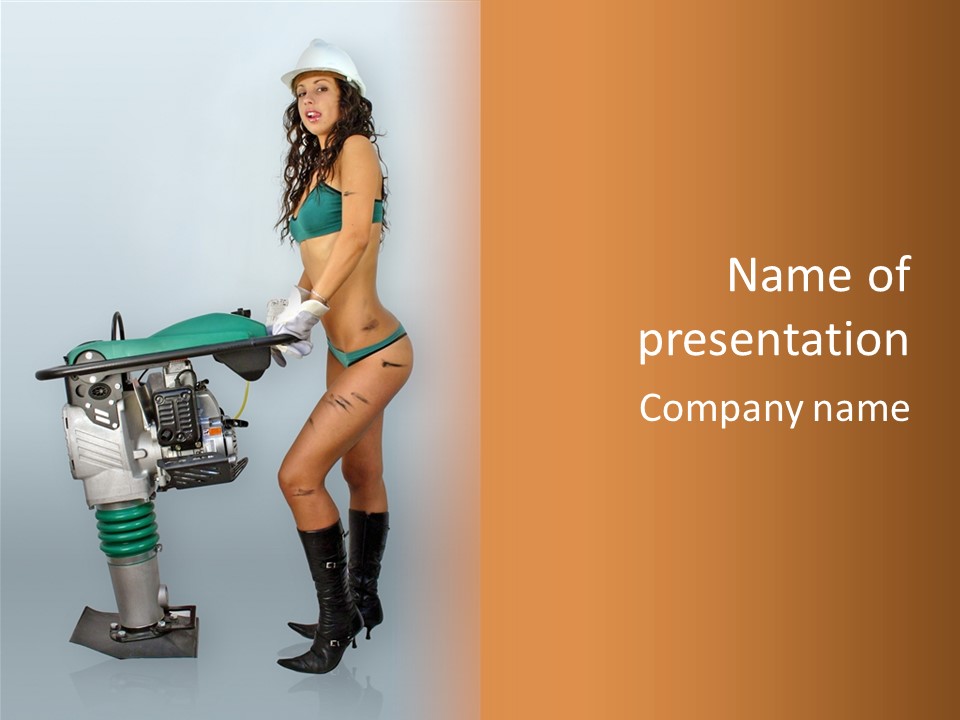 Glamour Boot Lingerie PowerPoint Template