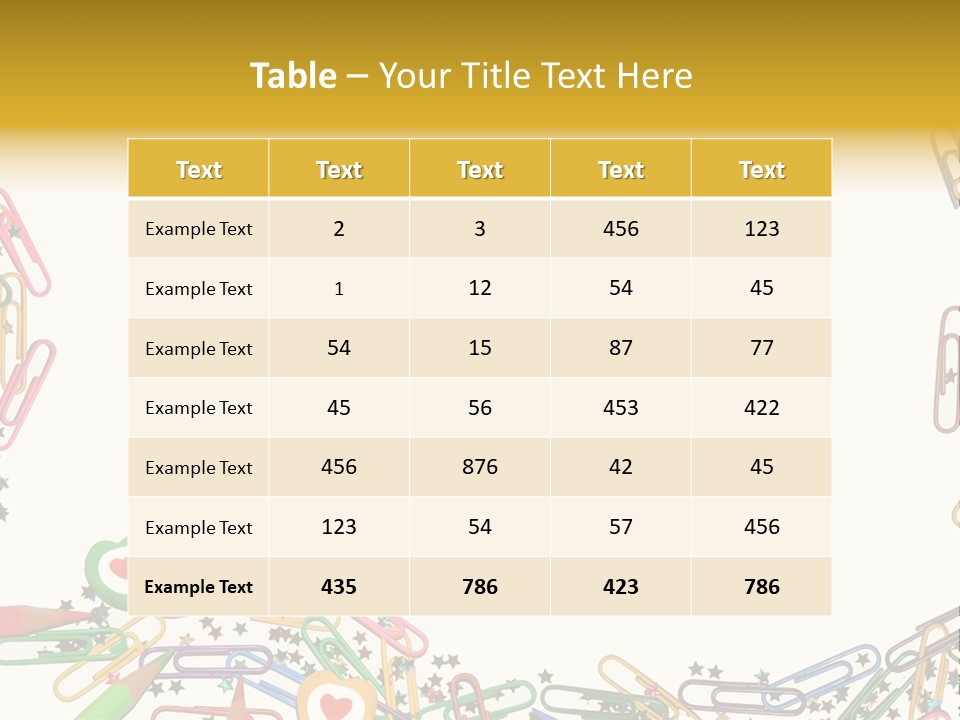 Secretary Colored Instrument PowerPoint Template
