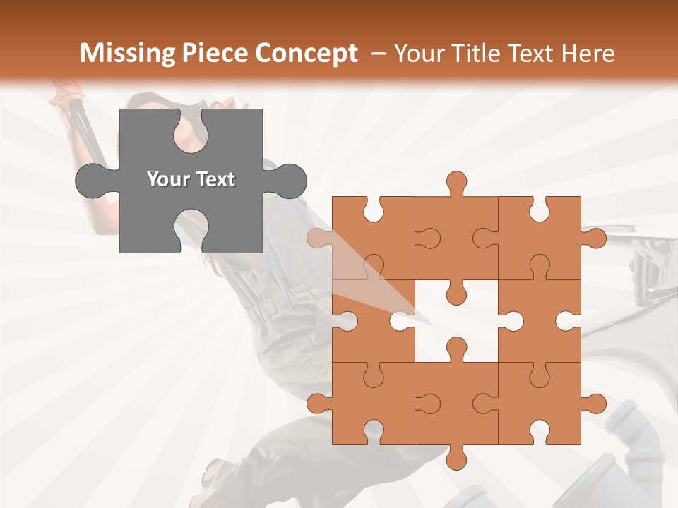 People Dungarees Wrench PowerPoint Template