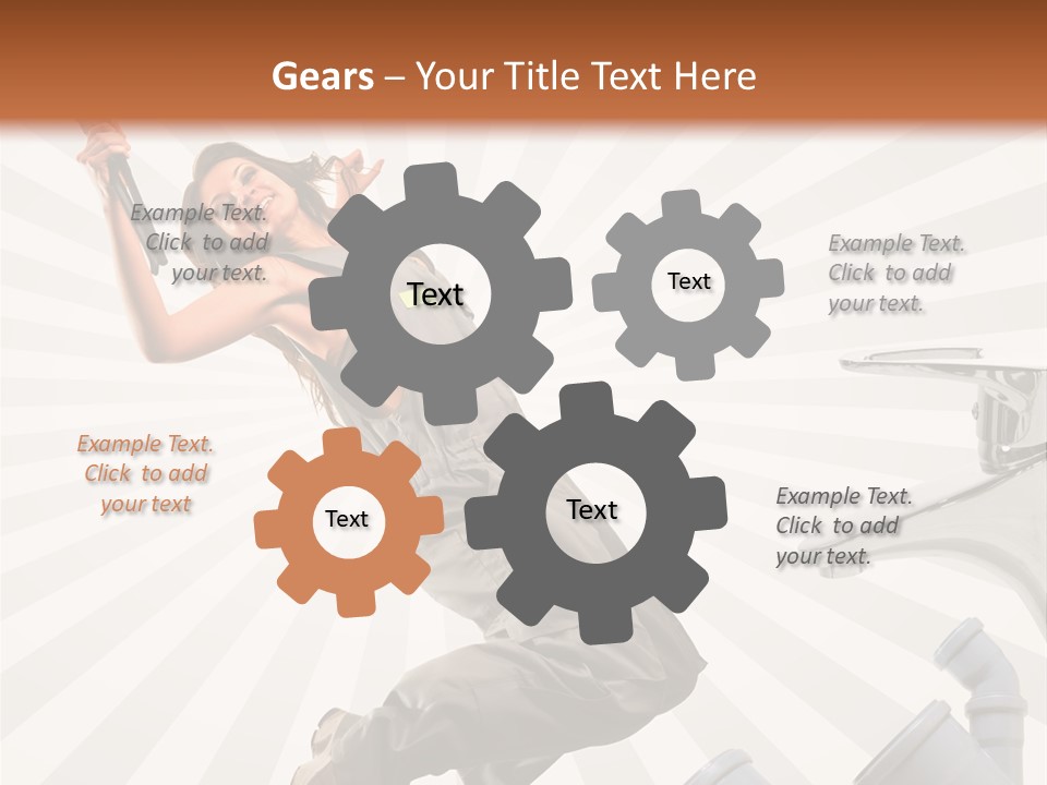 People Dungarees Wrench PowerPoint Template