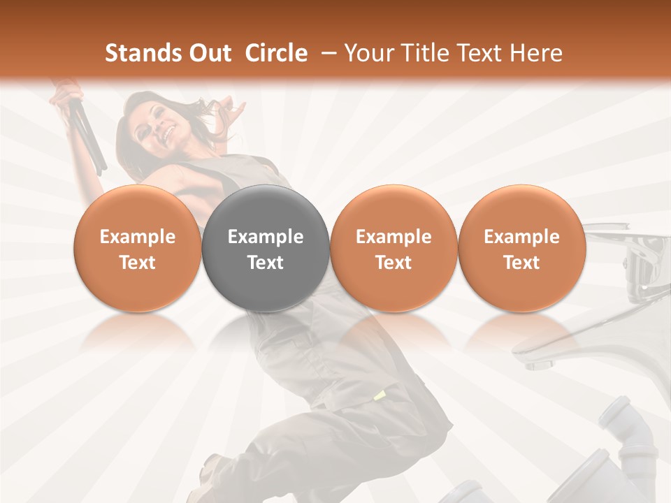 People Dungarees Wrench PowerPoint Template