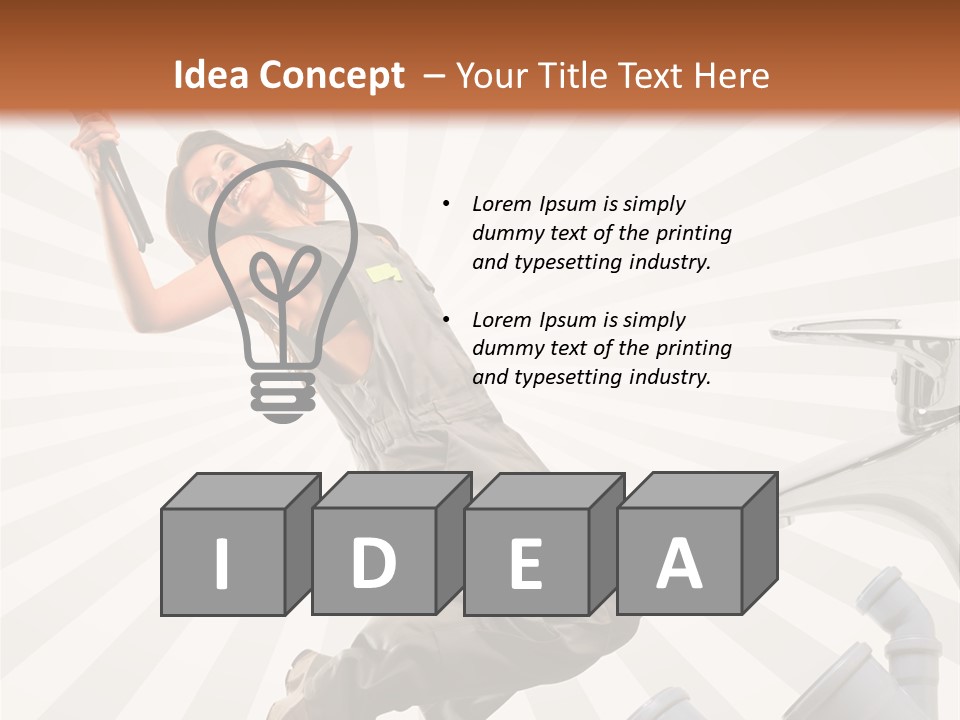 People Dungarees Wrench PowerPoint Template