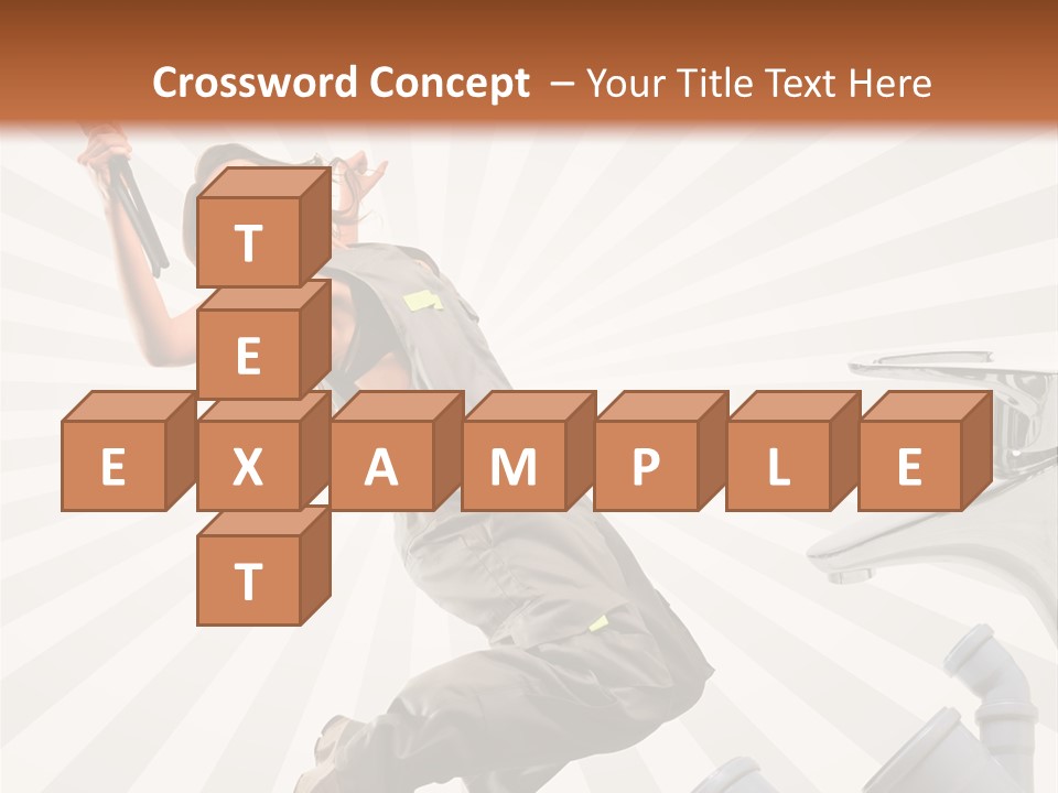 People Dungarees Wrench PowerPoint Template