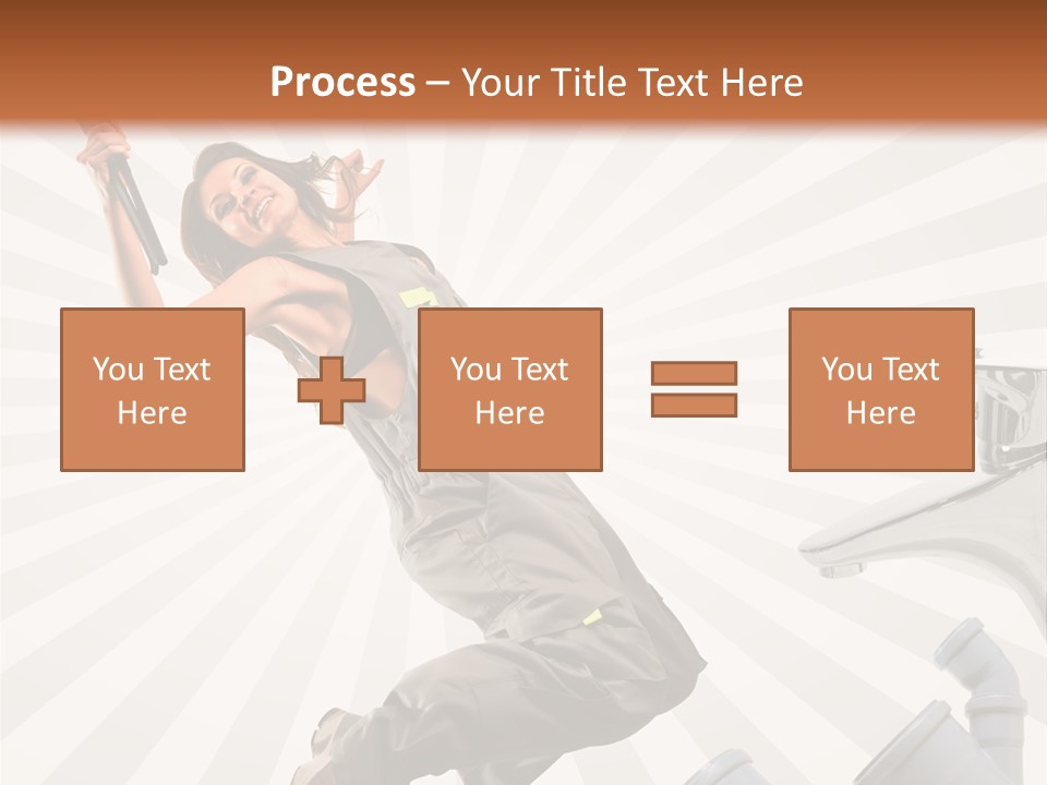 People Dungarees Wrench PowerPoint Template