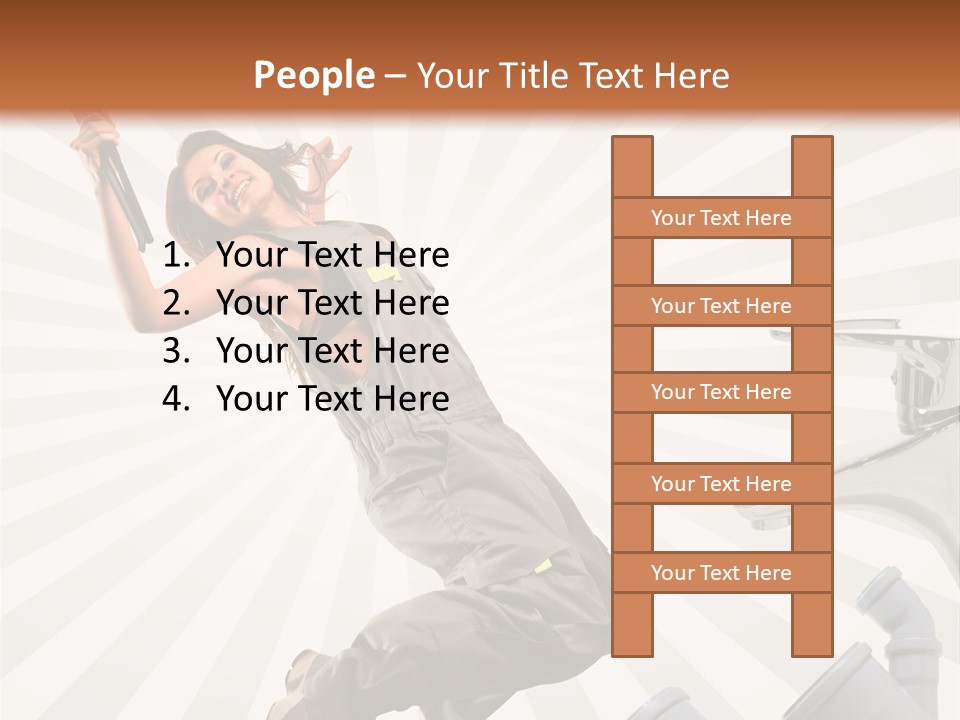 People Dungarees Wrench PowerPoint Template