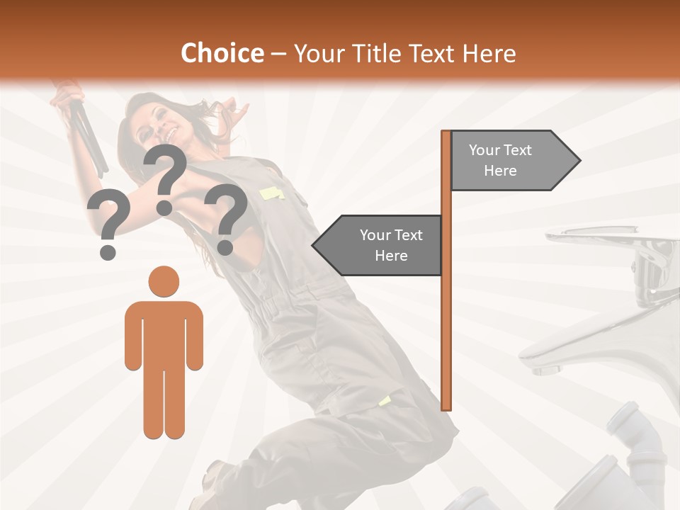 People Dungarees Wrench PowerPoint Template