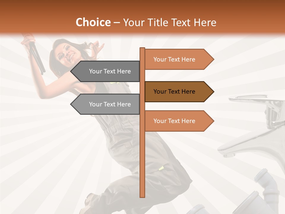 People Dungarees Wrench PowerPoint Template
