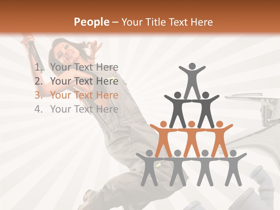 People Dungarees Wrench PowerPoint Template