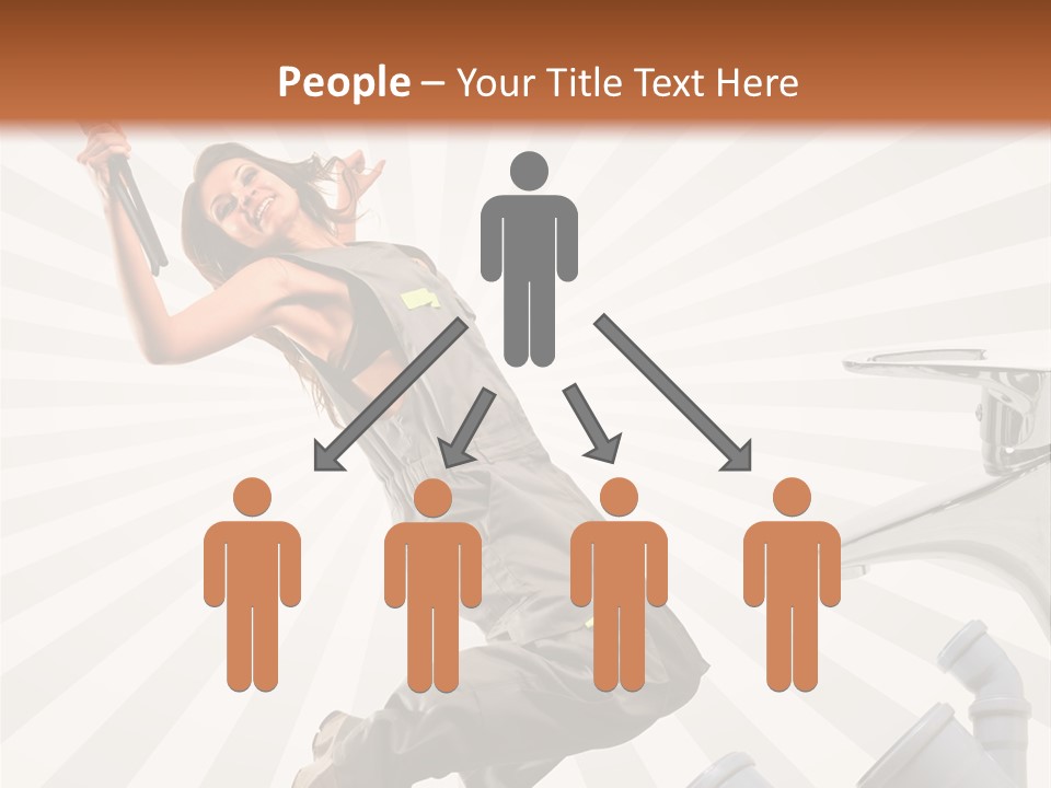 People Dungarees Wrench PowerPoint Template