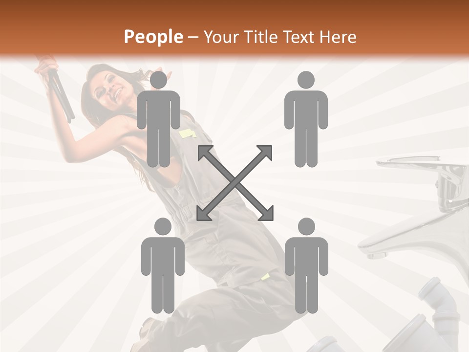 People Dungarees Wrench PowerPoint Template
