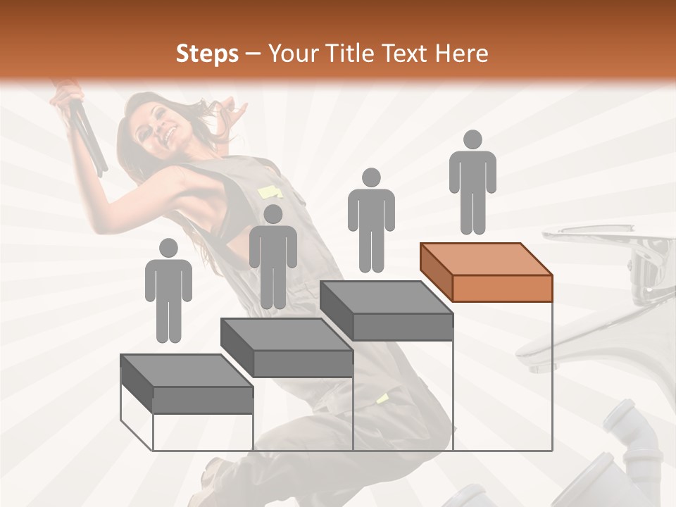 People Dungarees Wrench PowerPoint Template