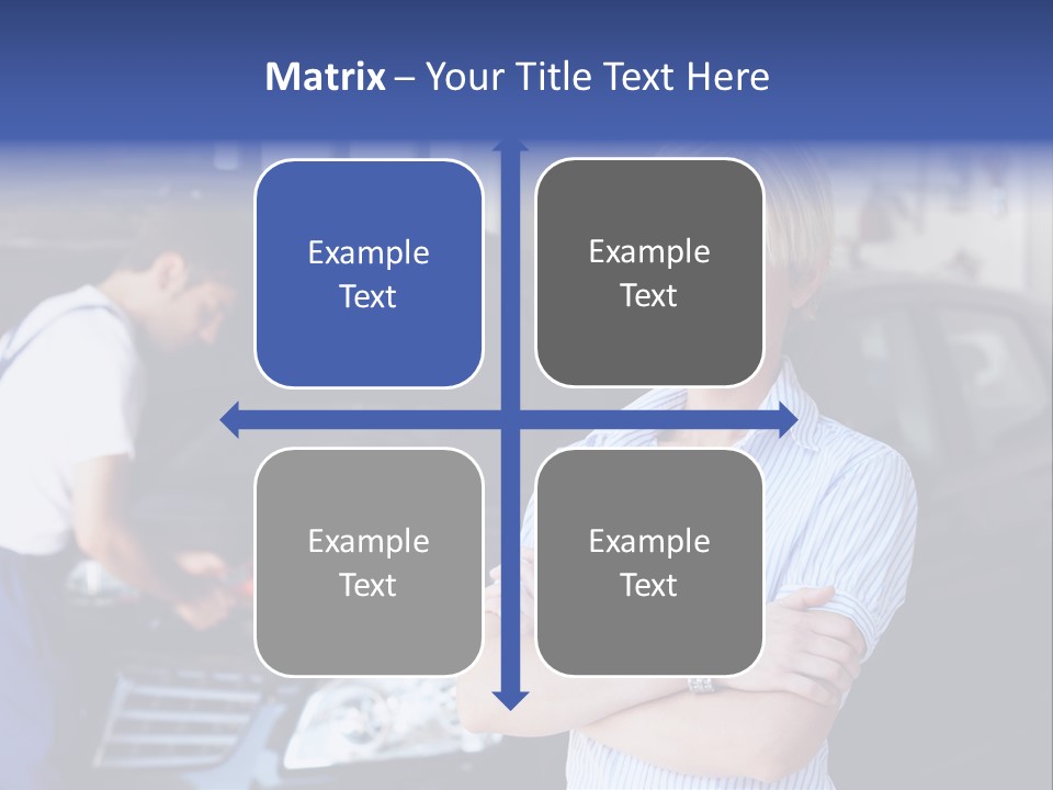 A Woman Standing Next To A Man In Front Of A Car PowerPoint Template