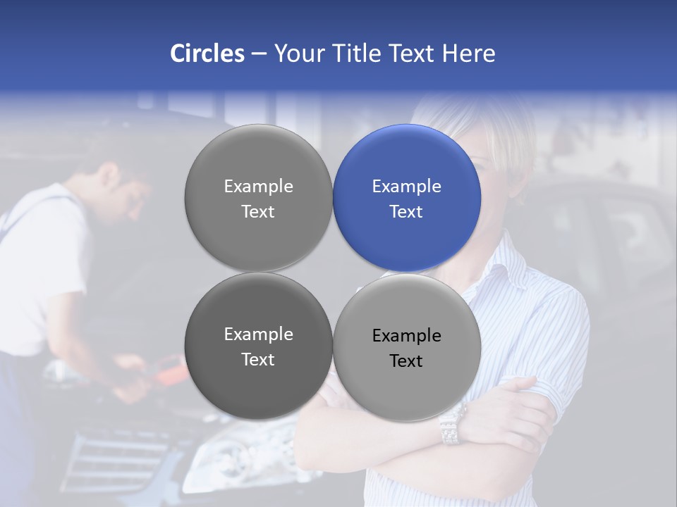 A Woman Standing Next To A Man In Front Of A Car PowerPoint Template