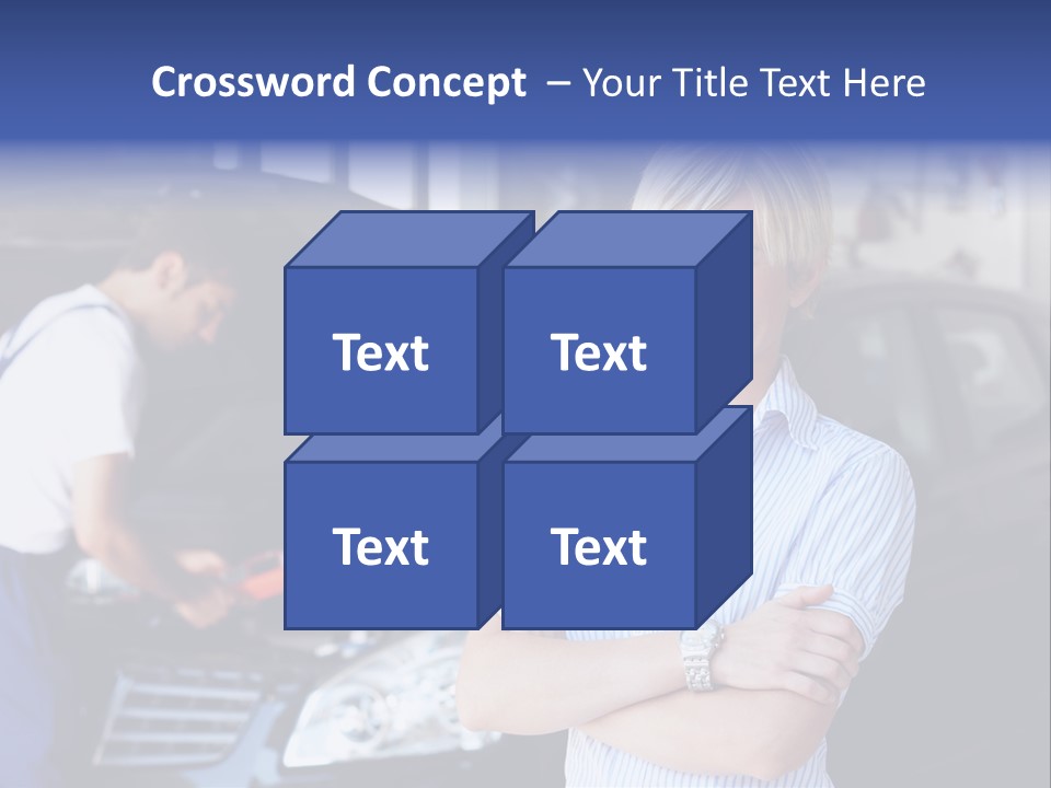A Woman Standing Next To A Man In Front Of A Car PowerPoint Template