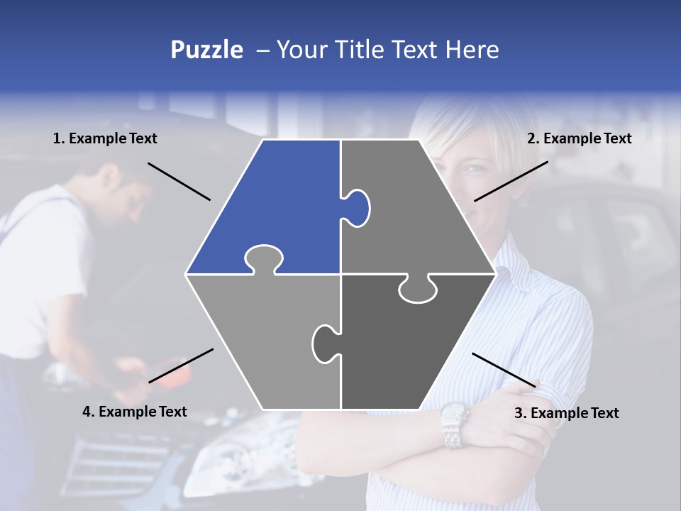 A Woman Standing Next To A Man In Front Of A Car PowerPoint Template