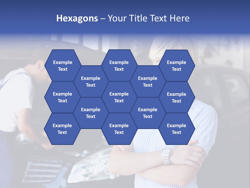 A Woman Standing Next To A Man In Front Of A Car PowerPoint Template