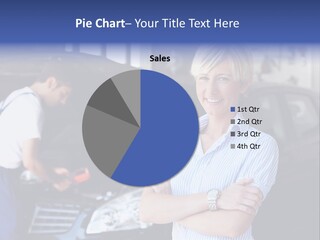A Woman Standing Next To A Man In Front Of A Car PowerPoint Template