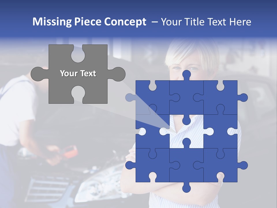 A Woman Standing Next To A Man In Front Of A Car PowerPoint Template