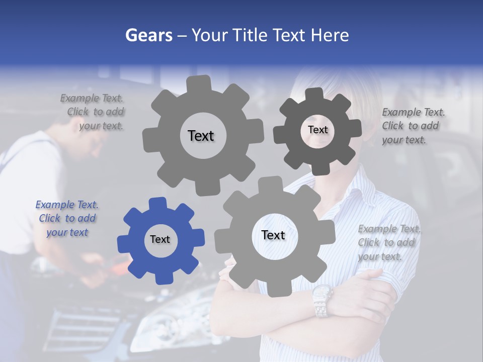 A Woman Standing Next To A Man In Front Of A Car PowerPoint Template