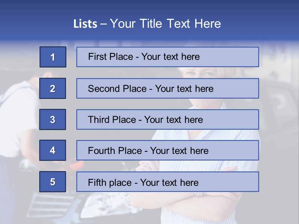 A Woman Standing Next To A Man In Front Of A Car PowerPoint Template